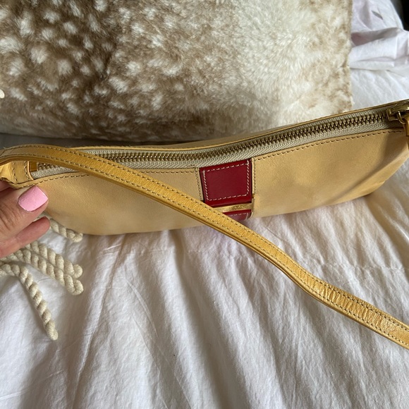 Vintage Beige & Red Kate Spade Zipper Clutch - Picture 11 of 14